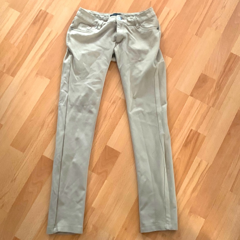 Beige stretch pants